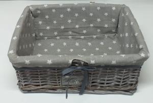 Cesta Retangular Grande Estampa de Estrela