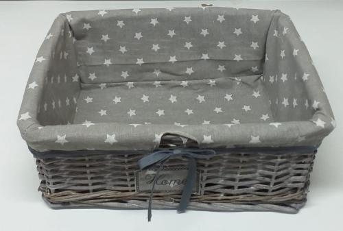 Cesta Retangular Grande Estampa de Estrela