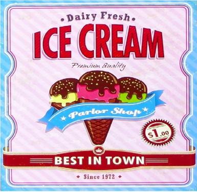 Quadro de Madeira Ice Cream