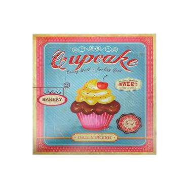 Quadro de Madeira Cupcake daily Fresh
