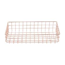 Cesta retangular de Ferro Cobre