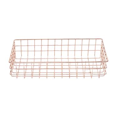 Cesta retangular de Ferro Cobre