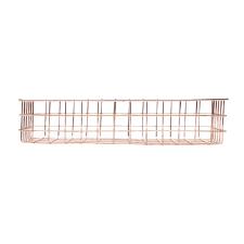 Cesta retangular de Ferro Cobre