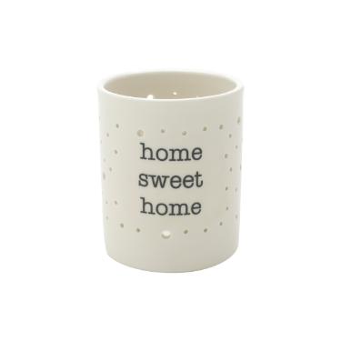 Casti�al de Porcelana Home Sweet Home Branco