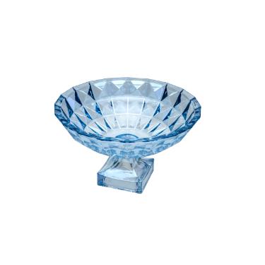 Centro de Mesa Cristal com P� Diamant Azul