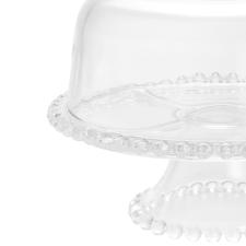 Boleira de Bolinha Cristal com P� e Tampa