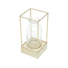 Luminaria de MDF Metal e Vidro Square Wires Cobre