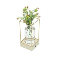 Luminaria de MDF Metal e Vidro Square Wires Cobre