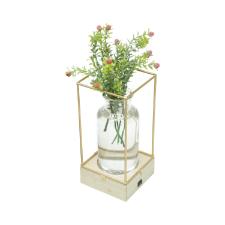 Luminaria de MDF Metal e Vidro Square Wires Cobre