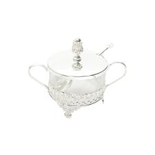 A�ucareiro com Colher Flor de Lis Prateado