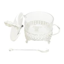 A�ucareiro com Colher Flor de Lis Prateado