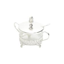 A�ucareiro com Colher Flor de Lis Prateado