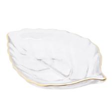 Mini Bowl Folha com Borda Dourada