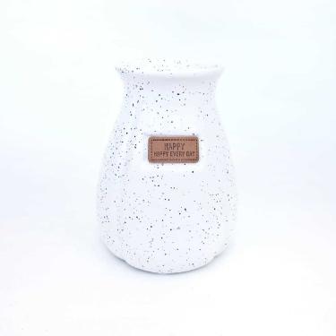 Vaso de Cer�mica Granulite Branco
