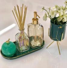 Bomboniere Verde com Passaro Dourado na Ponta