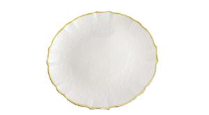 Sousplat Perolado com Borda Dourada