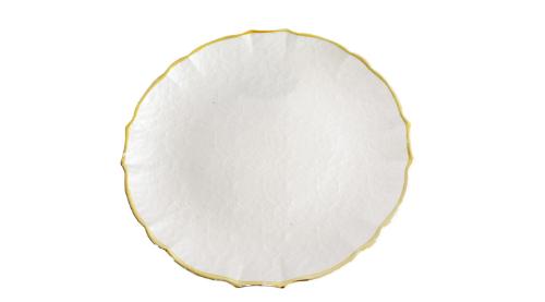 Sousplat Perolado com Borda Dourada