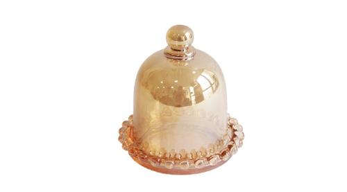 Pratinho de Bolinha Ambar com Redoma