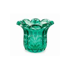 Vaso Pequeno Folha Esmeralda em Vidro