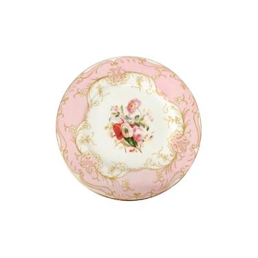 Prato Sobremesa Floreal Vintage Rosa