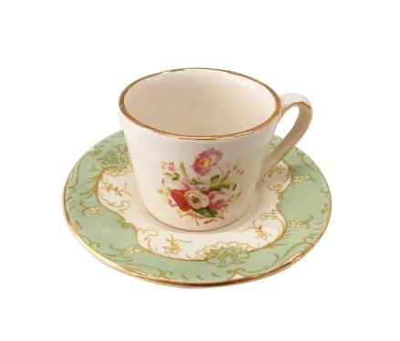 X�cara para Ch� Floreal Vintage Verde