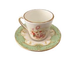 X�cara para Caf� Floreal Vintage Verde