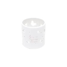 Casti�al de Porcelana Love Lives Here Branco