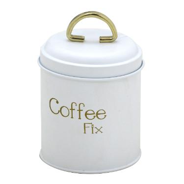 Lata Branco com Dourado para Caf�