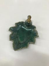 Petisqueira de Cer�mica Passarinho Pequena Verde