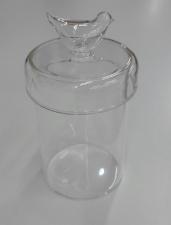 Pote de Vidro com P�ssaro na Ponta