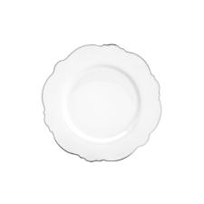 Prato Raso Maldivas Branco com Fio Prateado 28 CM