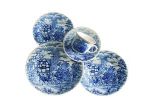 Aparelho de Jantar Cena Inglesa 30 Pe�as da Oxford Porcelanas