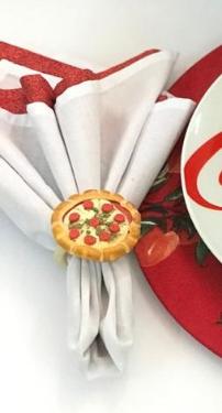 Porta Guardanapo Pizza Redonda de Biscuit