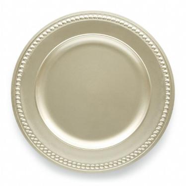 Sousplat Galles Dots Champagne