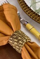 Porta Guardanapo de Rattan Sint�tico Natural