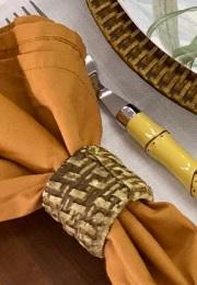 Porta Guardanapo de Rattan Sint�tico Natural