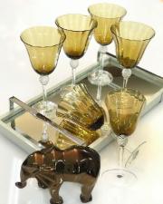 Bandeja na Laca Off White Espelhada com Al�a de Metal