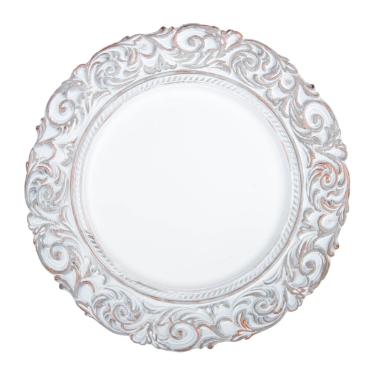 Sousplat Imperial Florenca Branco Rose