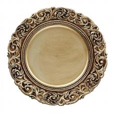Sousplat Imperial Florenca Champagne Antique