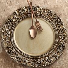 Sousplat Imperial Florenca Champagne Antique