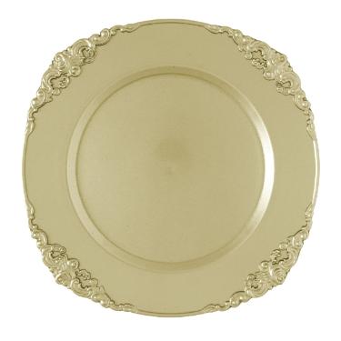 Sousplat Cha Galles Barroco Champagne