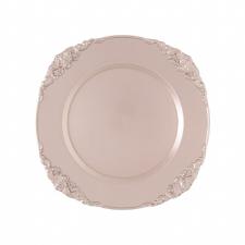 Sousplat Cha Galles Barroco Rose Gold