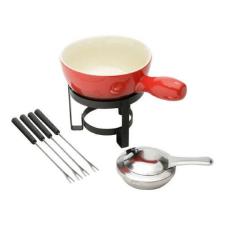 Aparelho de Fondue 8 Pe�as para Queijo em Cer�mica Vermelho