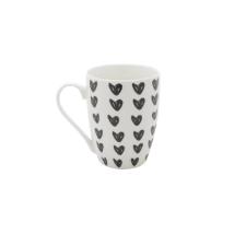 Caneca de Porcelana Branca com Cora��es