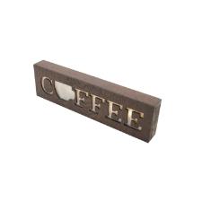 Quadro de Madeira Light Box Coffee Marrom