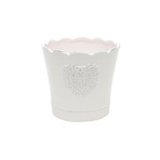 Vaso de Cer�mica Glazed Heart Round Rosa