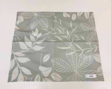 Lugar Americano Cinza Folhagem Branca