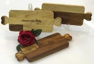 Bagueteira com Al�a de Cora��o Amar e Ser Feliz