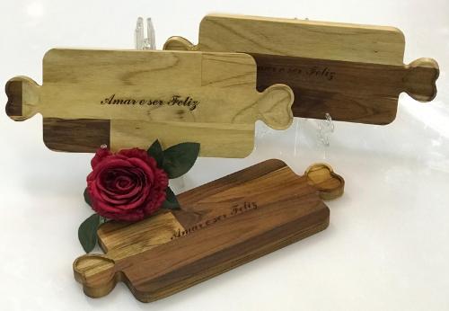 Bagueteira com Al�a de Cora��o Amar e Ser Feliz