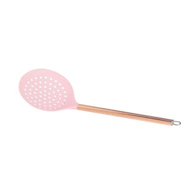 Escumadeira de Silicone com Cabo de A�o Inox Rose